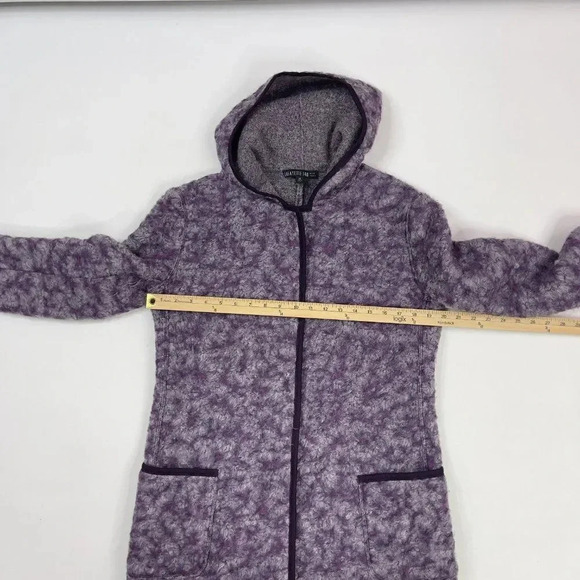 Lafayette 148 New York Purple Wool Hood Lightweight Jacket - Picture 5 of 12